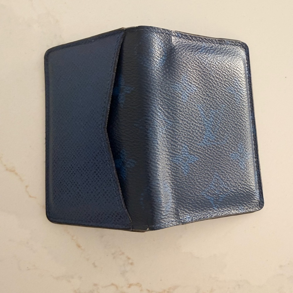 Louis Vuitton Black and Blue Monogram Card Holder - Picture 3 of 8
